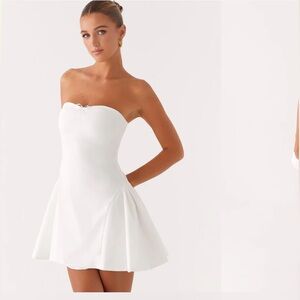 Peppermayo Strapless White Dress